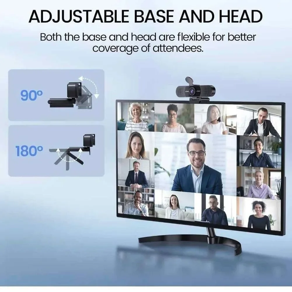 1080P Webcam with Microphone, C960 Web Camera, 2 Mics, 90° FOV